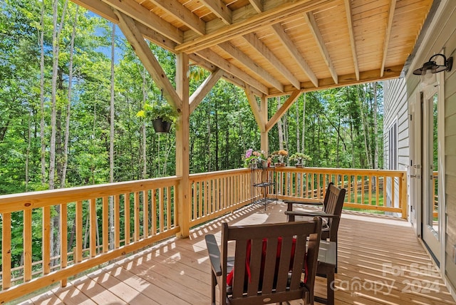 view of wooden deck