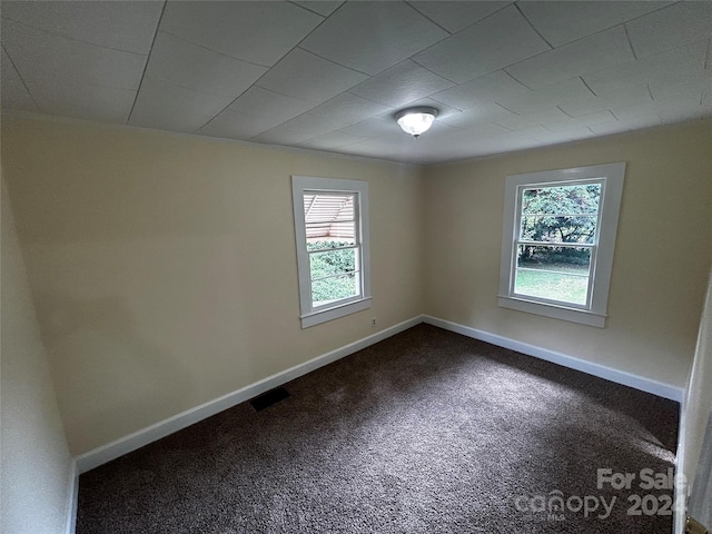 view of carpeted spare room