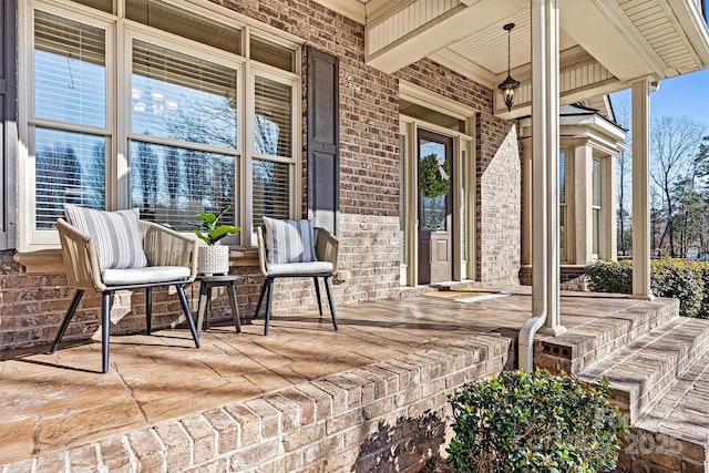 exterior space with covered porch