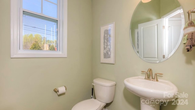 bathroom with sink and toilet