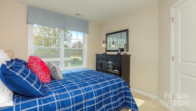 view of carpeted bedroom