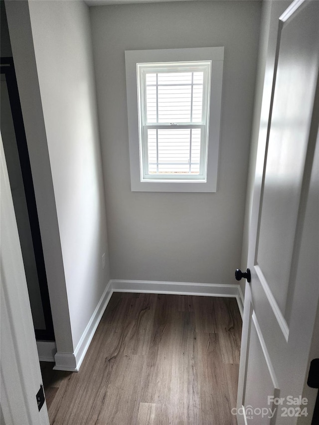 empty room featuring hardwood / wood-style floors