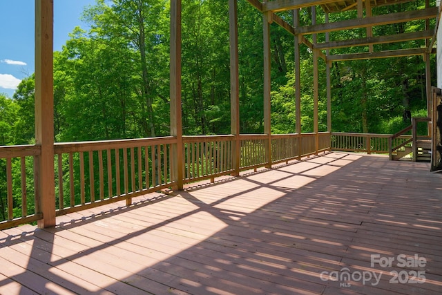view of wooden deck