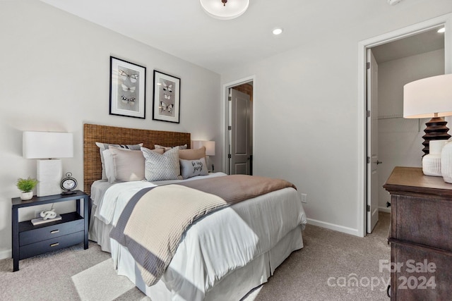 view of carpeted bedroom