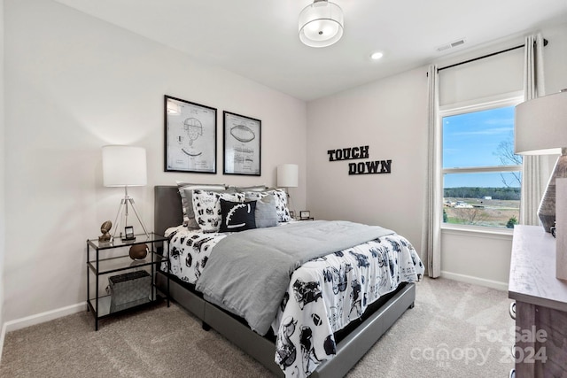 view of carpeted bedroom