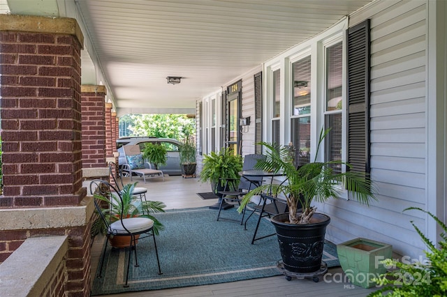 view of patio with covered porch