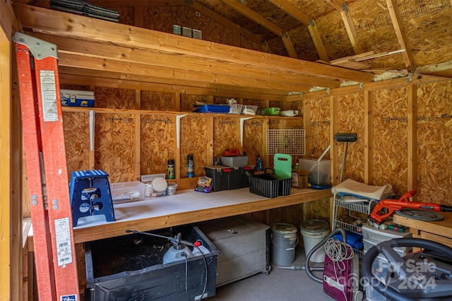 view of storage room