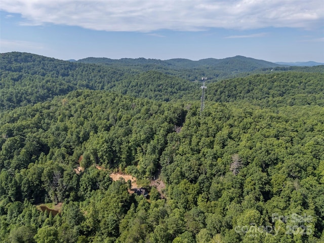 bird's eye view featuring a mountain view