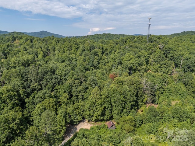 aerial view featuring a mountain view