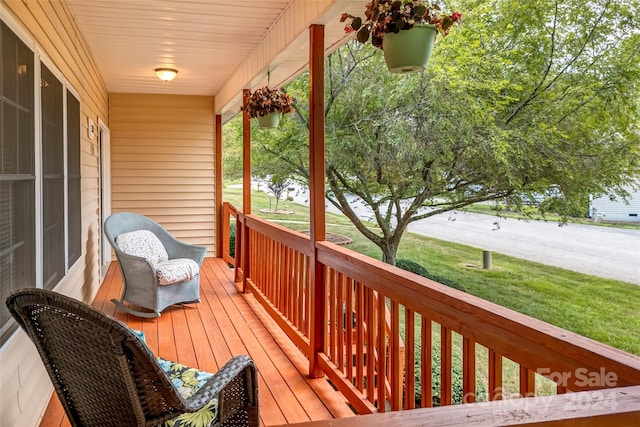 view of wooden terrace