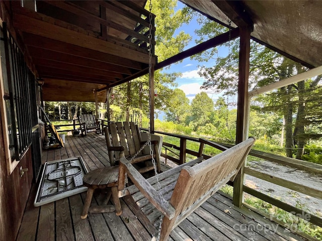 view of wooden terrace