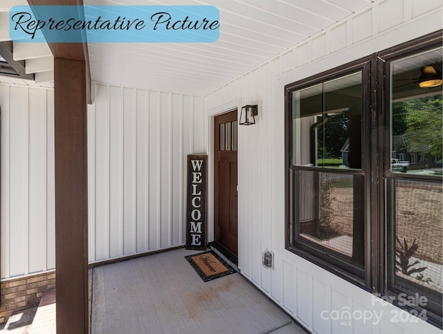 view of doorway to property