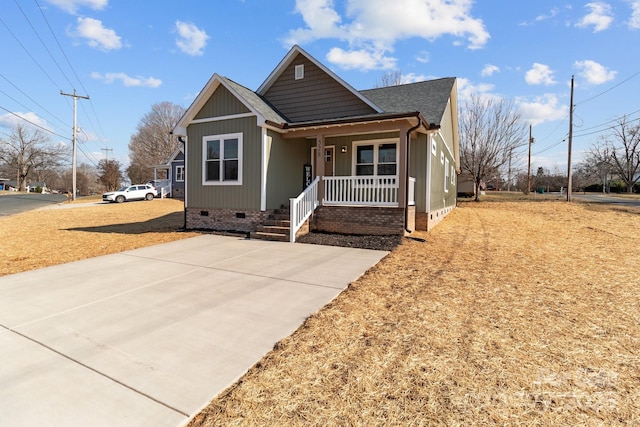 view of front of home with a porch