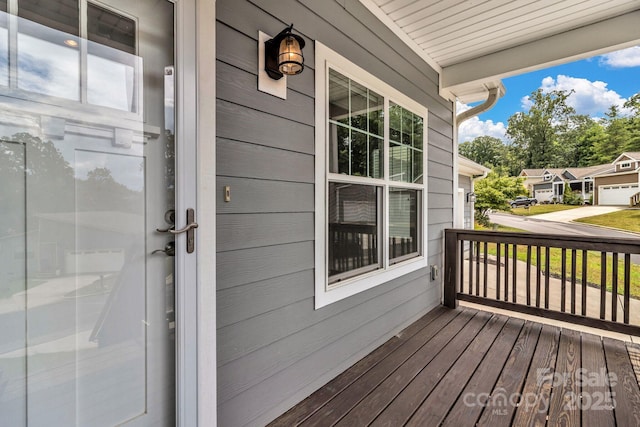 wooden deck with a porch