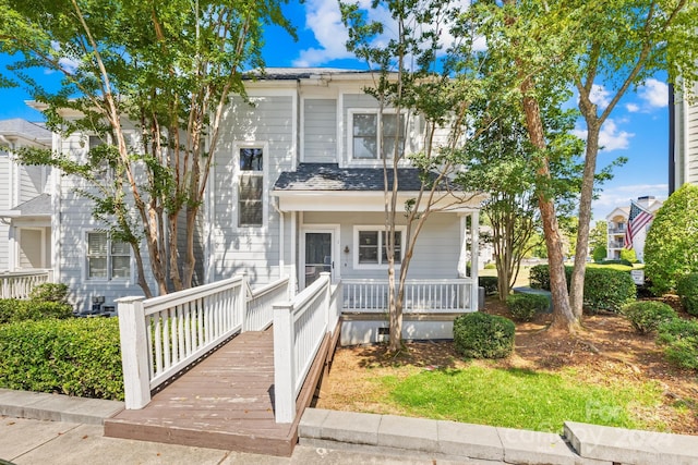 view of front of property with covered porch