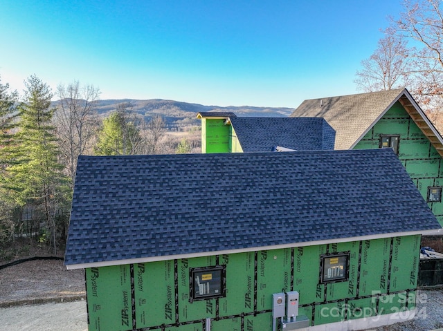 exterior space with a mountain view