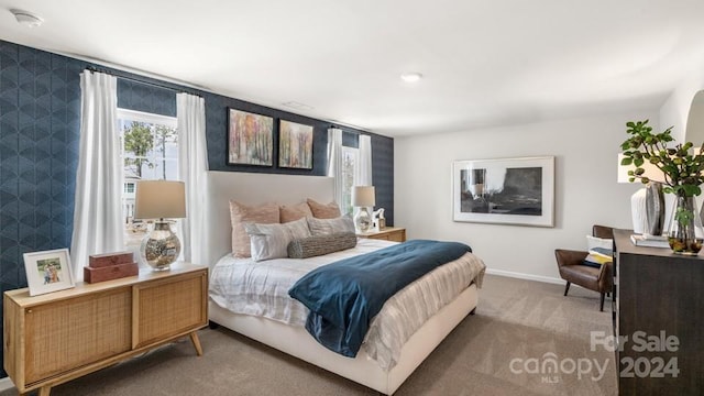 view of carpeted bedroom