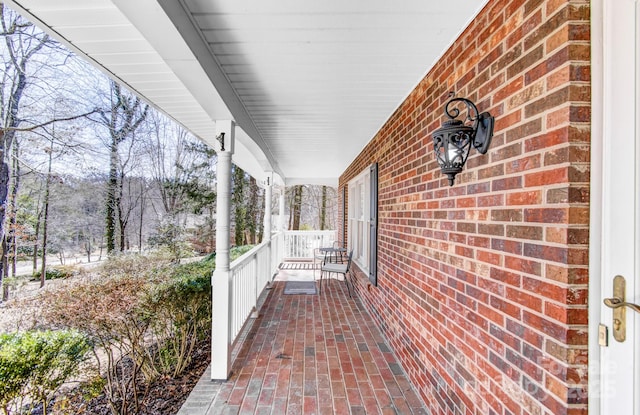 view of patio with a porch