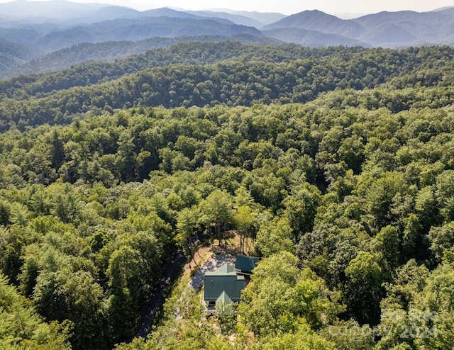 aerial view featuring a mountain view