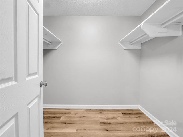 walk in closet featuring hardwood / wood-style floors