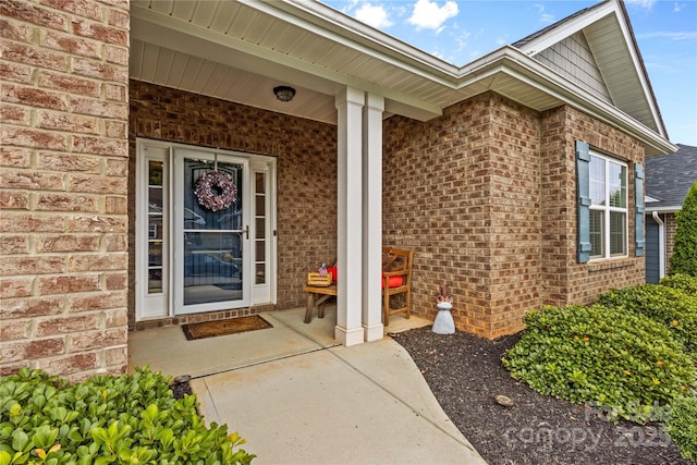 property entrance with a porch