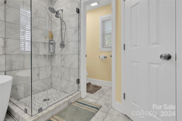 bathroom with walk in shower