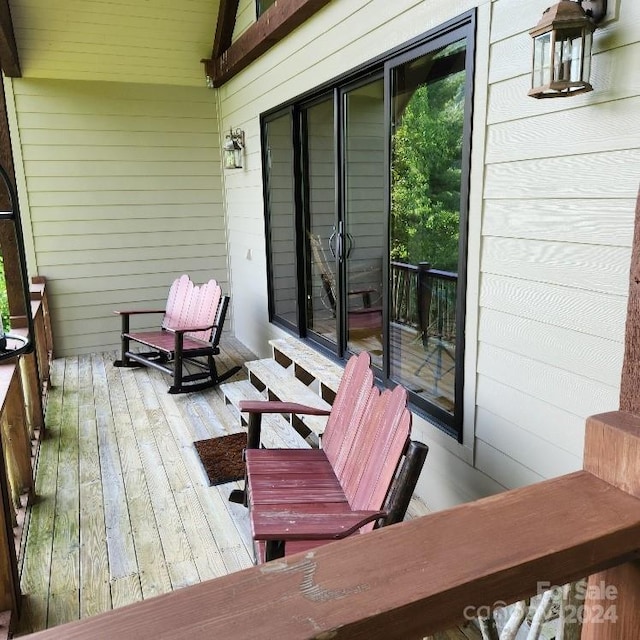 view of wooden deck