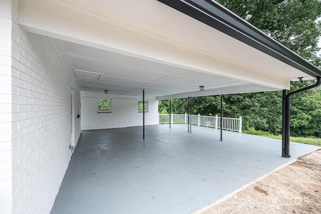 view of patio / terrace with a carport