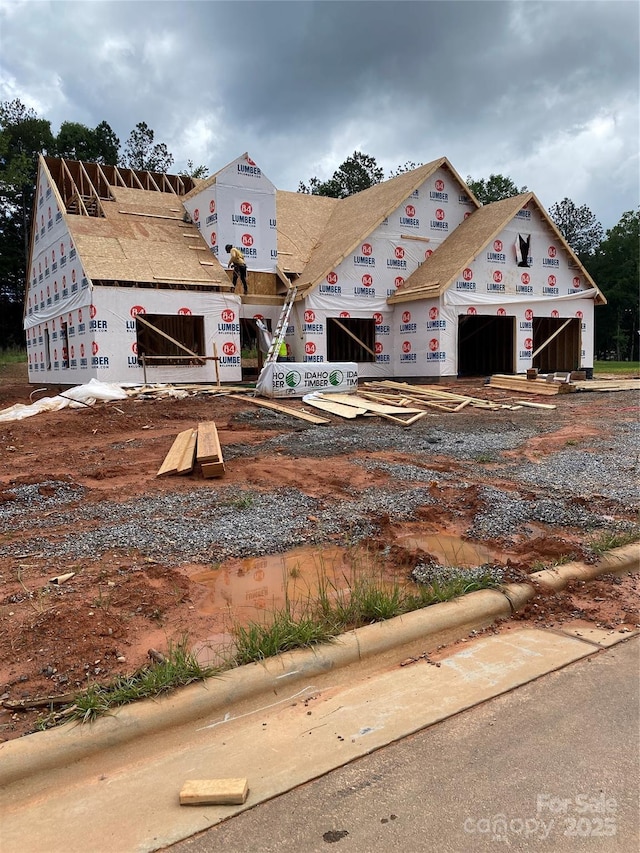 view of unfinished property