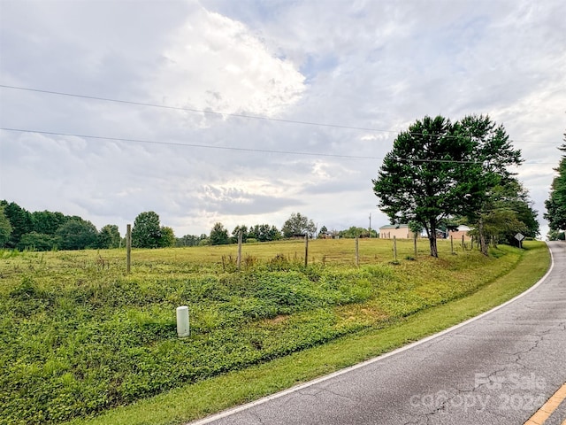 view of street featuring a rural view