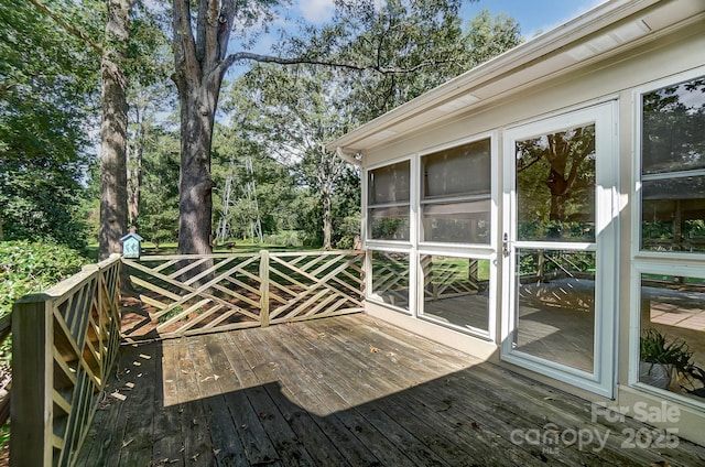 view of wooden deck