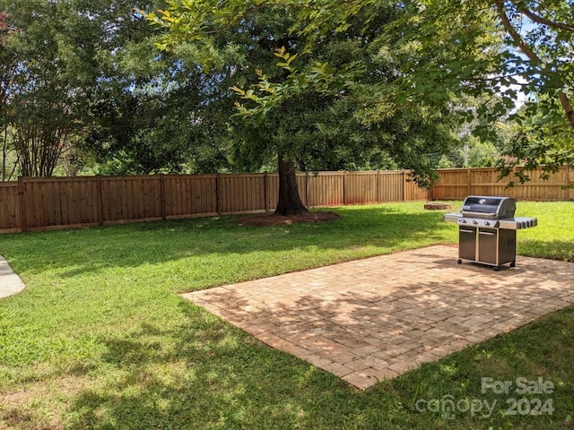 view of yard with a patio