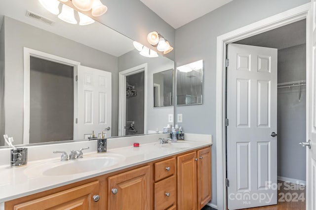 bathroom with vanity