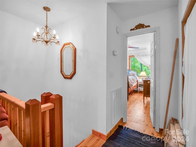 hall featuring light hardwood / wood-style floors