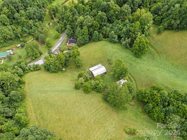 bird's eye view with a rural view