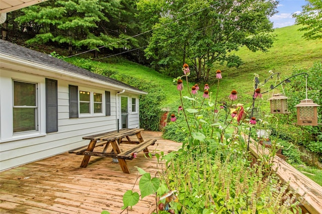 view of wooden deck