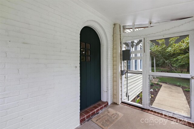 view of doorway to property