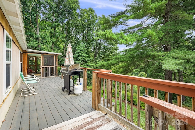 view of wooden terrace