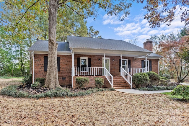 view of front of home featuring covered porch