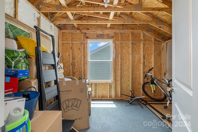 view of storage room