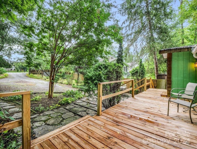 view of wooden terrace