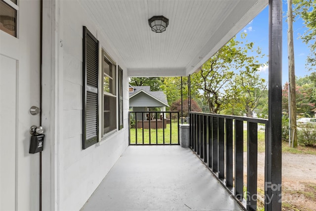 balcony with covered porch