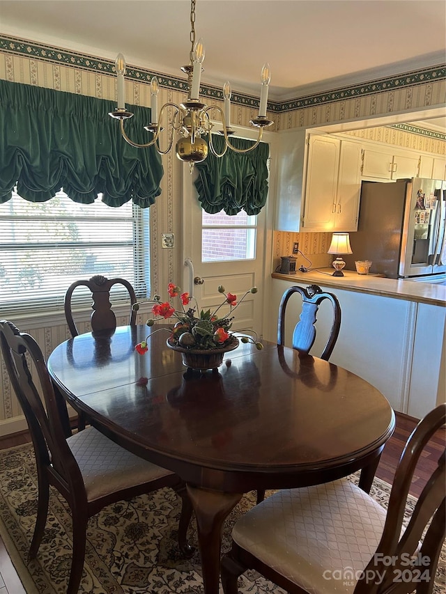 view of dining area