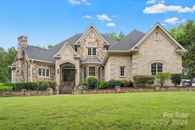 view of front of house with a front yard