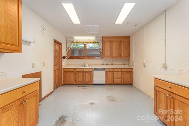 kitchen featuring dishwasher and sink