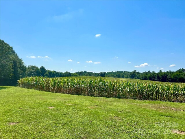 view of yard with a rural view