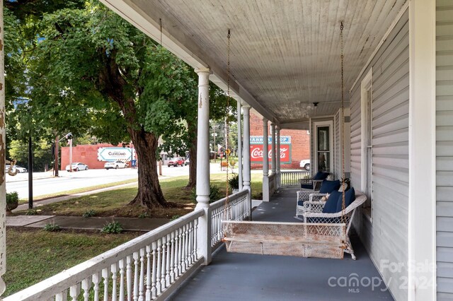 view of patio with a porch