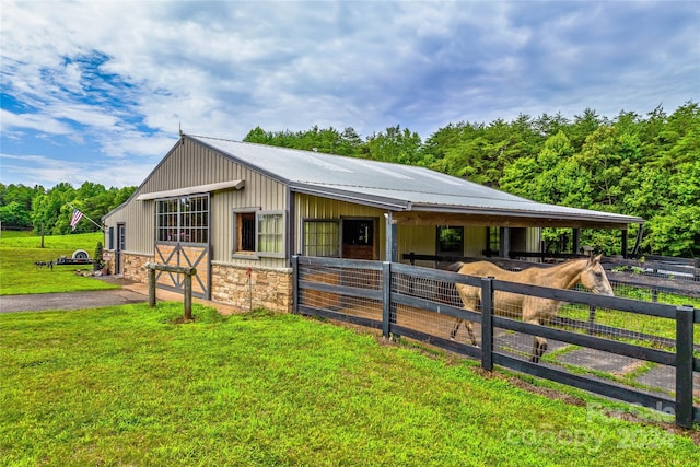 view of horse barn