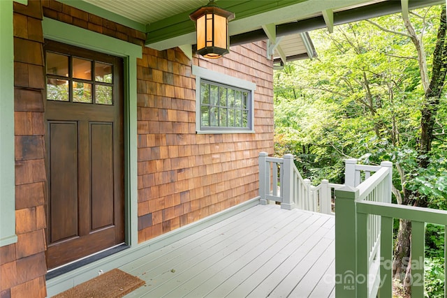 view of wooden deck