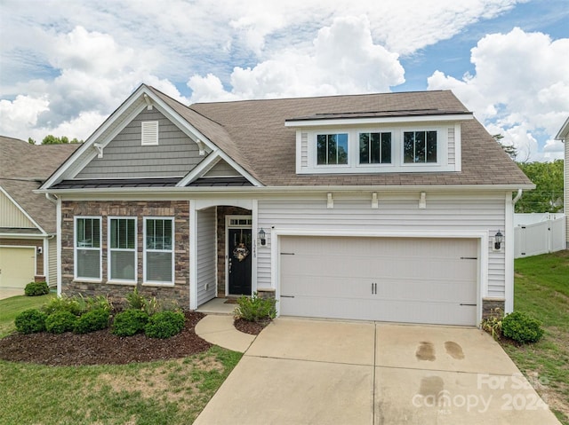 view of front of house featuring a garage